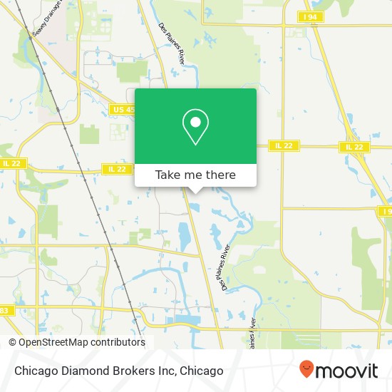 Mapa de Chicago Diamond Brokers Inc