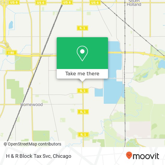 H & R Block Tax Svc map