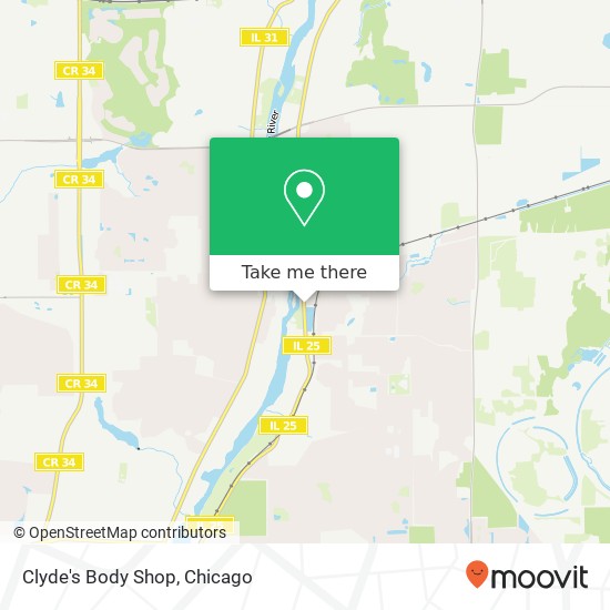 Clyde's Body Shop map