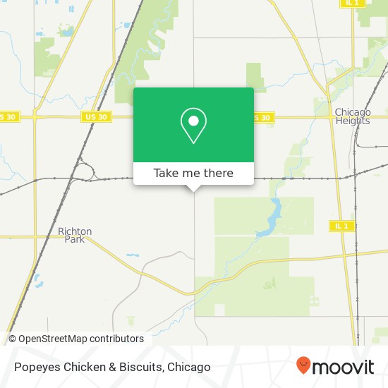 Mapa de Popeyes Chicken & Biscuits