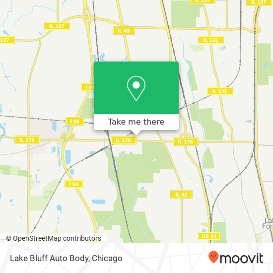 Lake Bluff Auto Body map