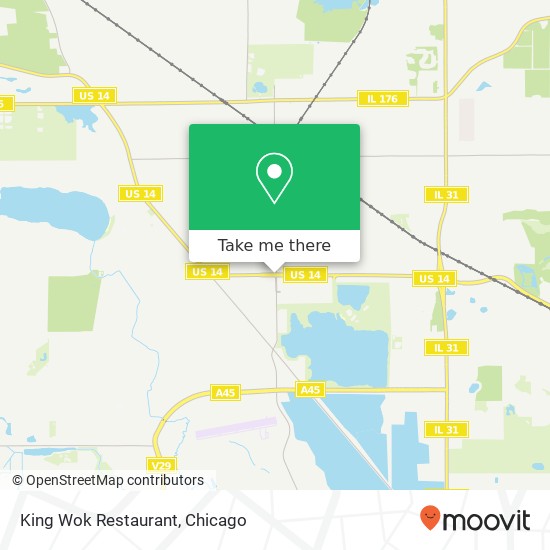 Mapa de King Wok Restaurant