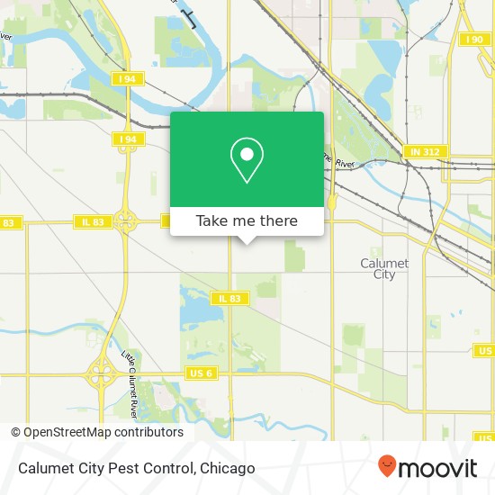 Calumet City Pest Control map