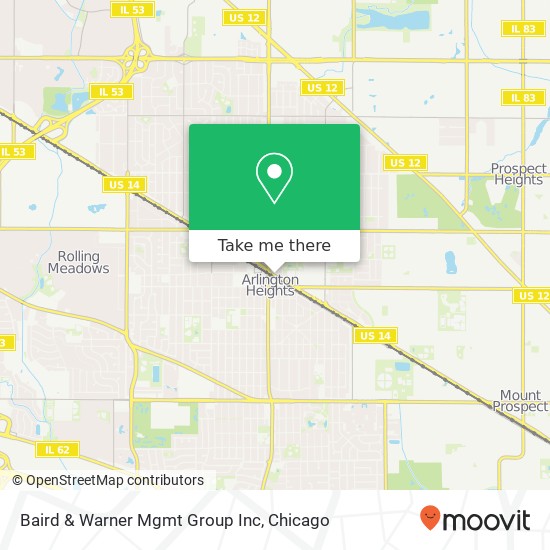 Mapa de Baird & Warner Mgmt Group Inc
