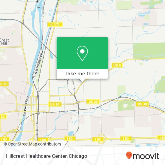 Hillcrest Healthcare Center map