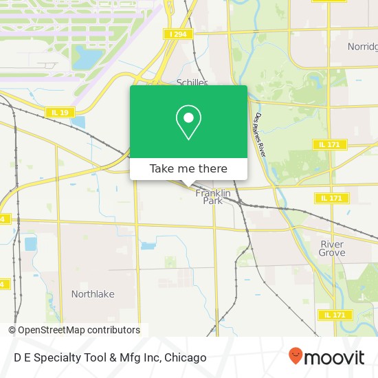 D E Specialty Tool & Mfg Inc map