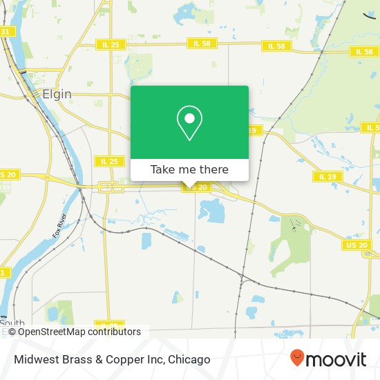 Mapa de Midwest Brass & Copper Inc