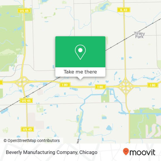 Beverly Manufacturing Company map