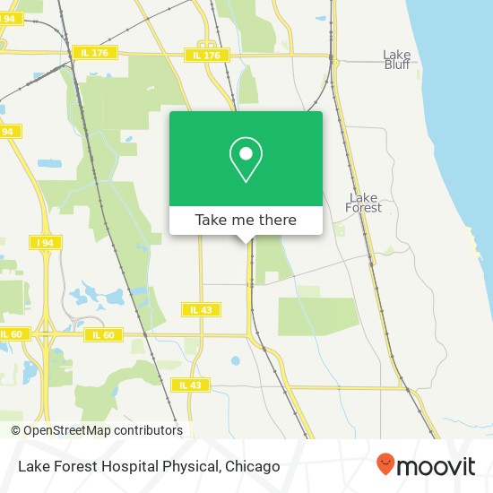 Mapa de Lake Forest Hospital Physical