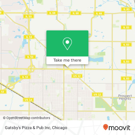 Mapa de Gatsby's Pizza & Pub Inc