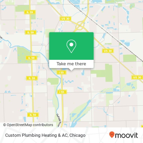 Mapa de Custom Plumbing Heating & AC