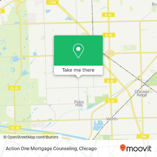 Mapa de Action One Mortgage Counseling