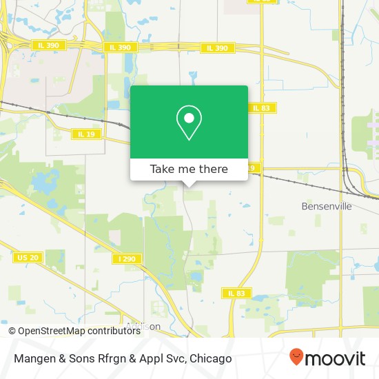 Mangen & Sons Rfrgn & Appl Svc map