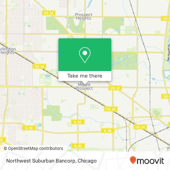 Mapa de Northwest Suburban Bancorp