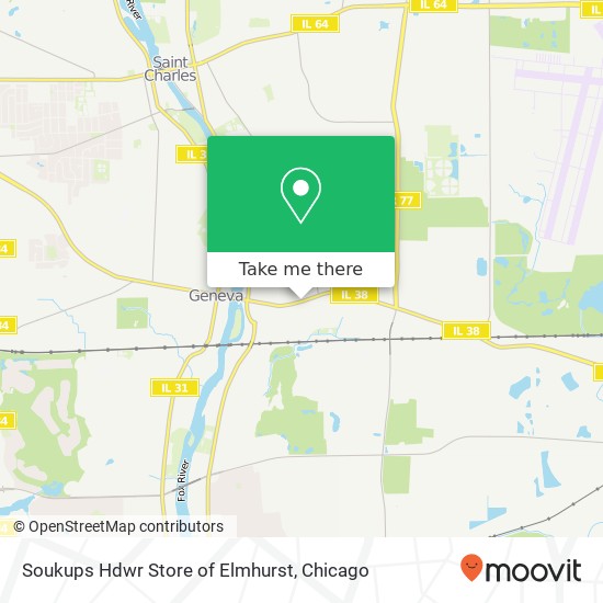 Mapa de Soukups Hdwr Store of Elmhurst