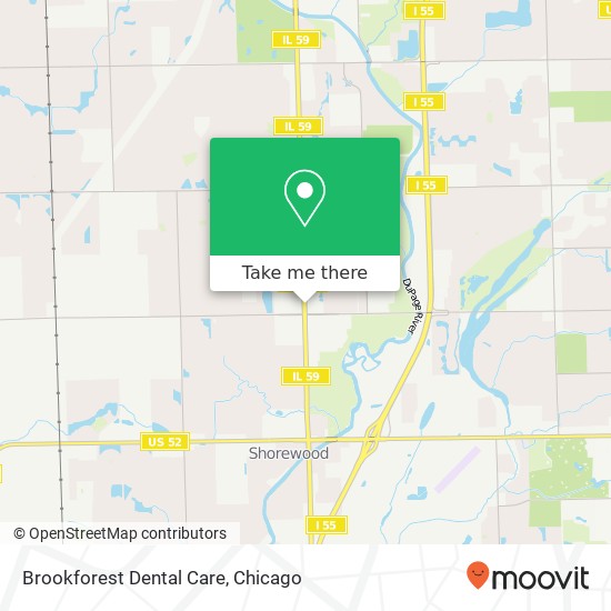 Brookforest Dental Care map