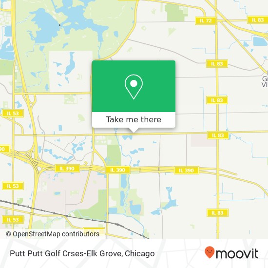 Putt Putt Golf Crses-Elk Grove map
