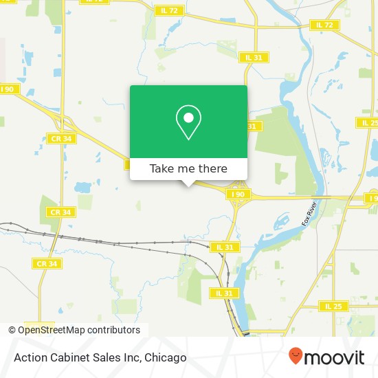 Action Cabinet Sales Inc map