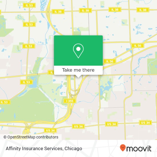 Mapa de Affinity Insurance Services