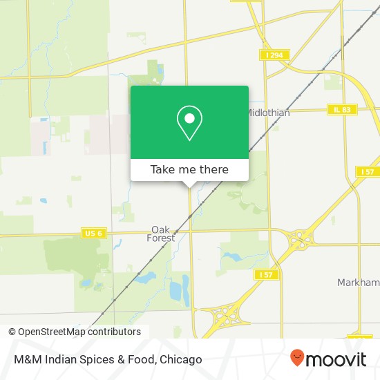 M&M Indian Spices & Food map
