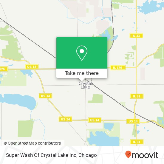 Super Wash Of Crystal Lake Inc map