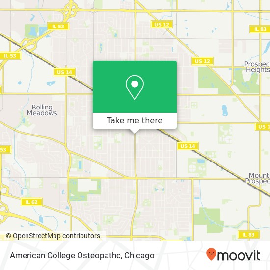 Mapa de American College Osteopathc