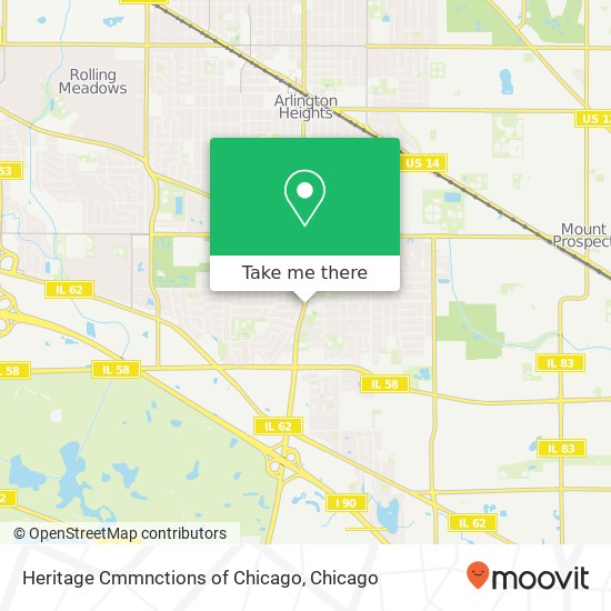 Heritage Cmmnctions of Chicago map