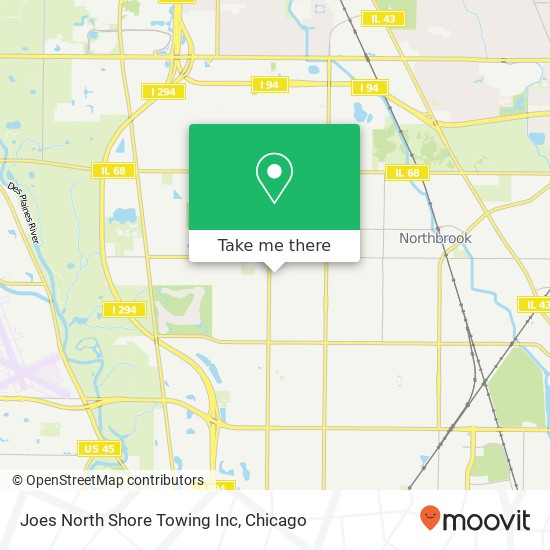 Mapa de Joes North Shore Towing Inc