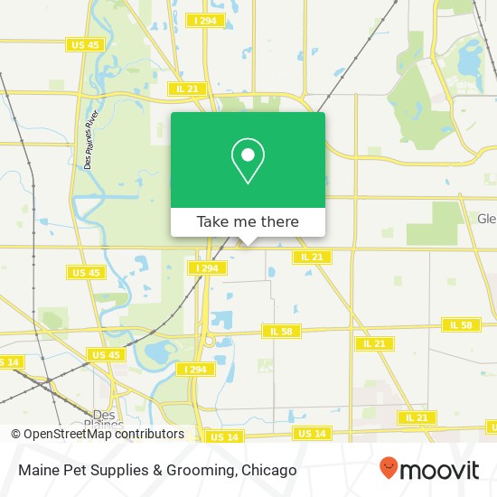 Mapa de Maine Pet Supplies & Grooming