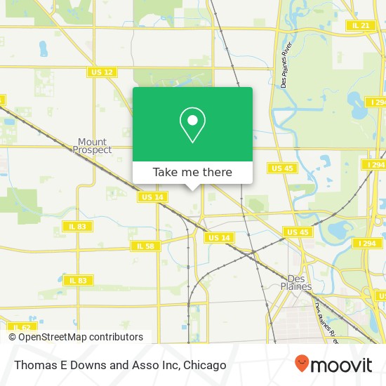 Thomas E Downs and Asso Inc map