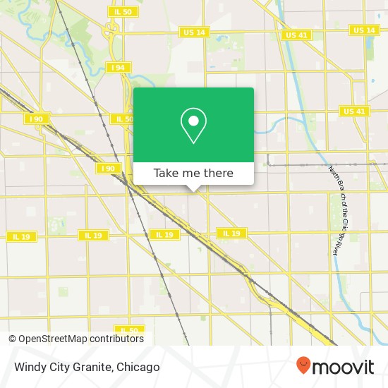 Windy City Granite map