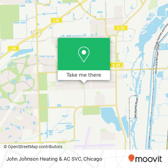 Mapa de John Johnson Heating & AC SVC