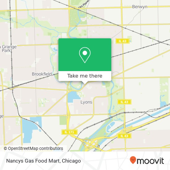 Mapa de Nancys Gas Food Mart