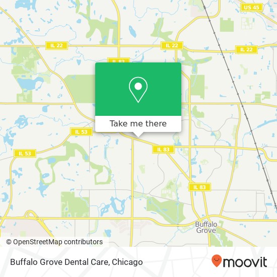 Mapa de Buffalo Grove Dental Care