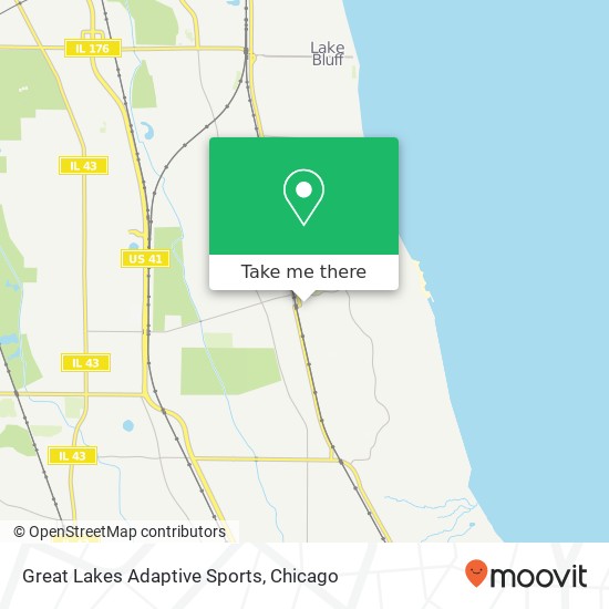 Great Lakes Adaptive Sports map