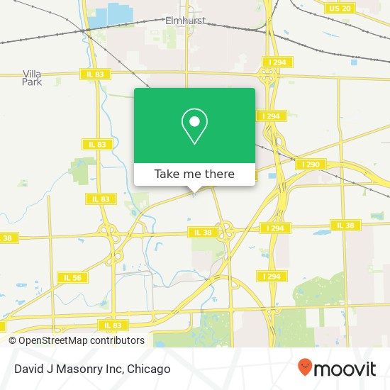 David J Masonry Inc map