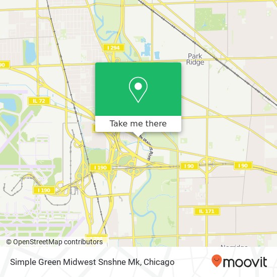 Mapa de Simple Green Midwest Snshne Mk