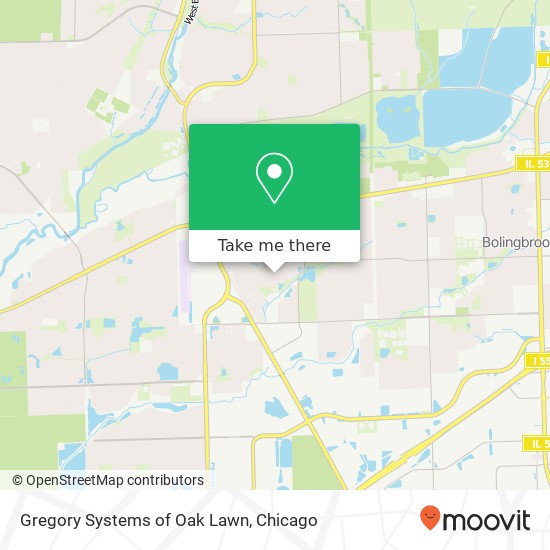 Gregory Systems of Oak Lawn map