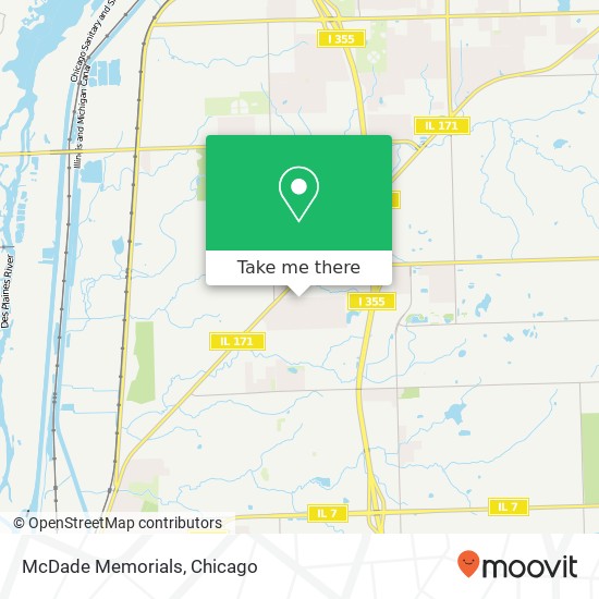 McDade Memorials map