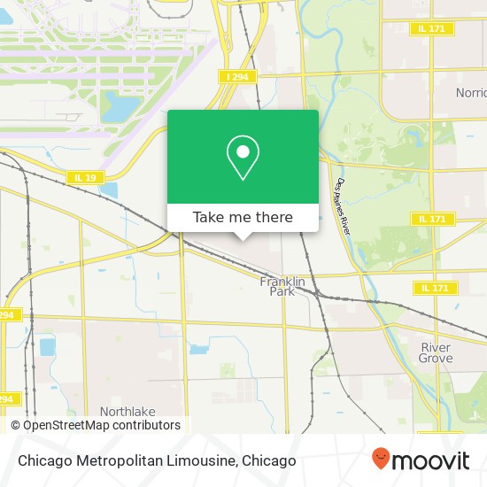 Chicago Metropolitan Limousine map