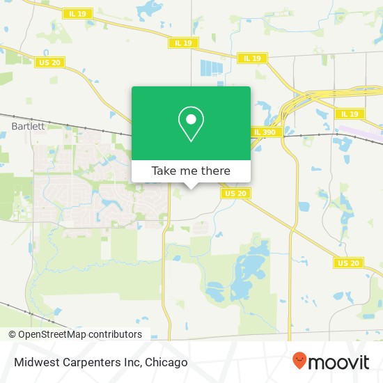 Mapa de Midwest Carpenters Inc