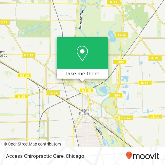 Access Chiropractic Care map