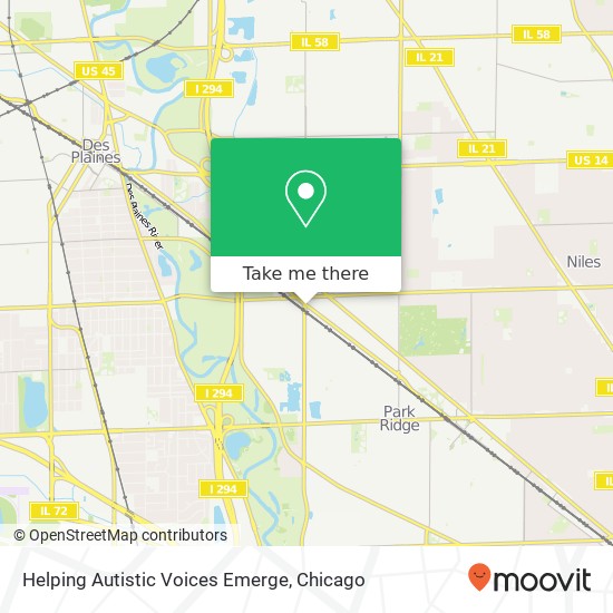 Mapa de Helping Autistic Voices Emerge