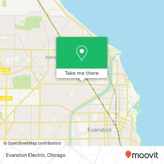 Evanston Electric map