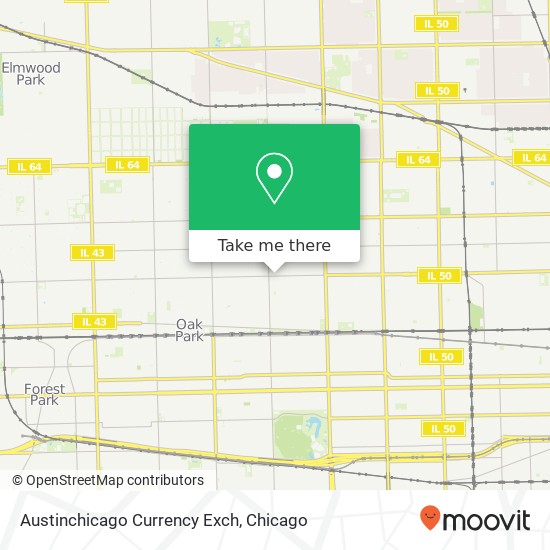 Mapa de Austinchicago Currency Exch