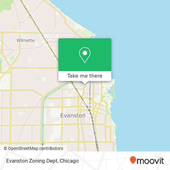 Evanston Zoning Dept map