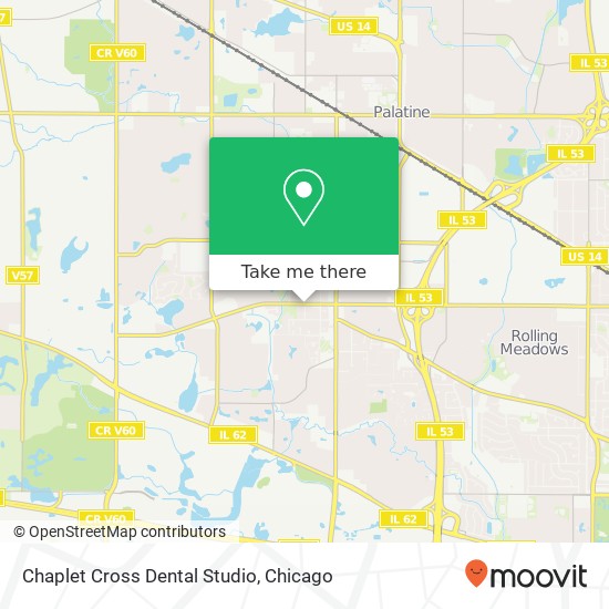 Mapa de Chaplet Cross Dental Studio