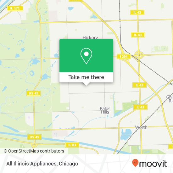 Mapa de All Illinois Appliances