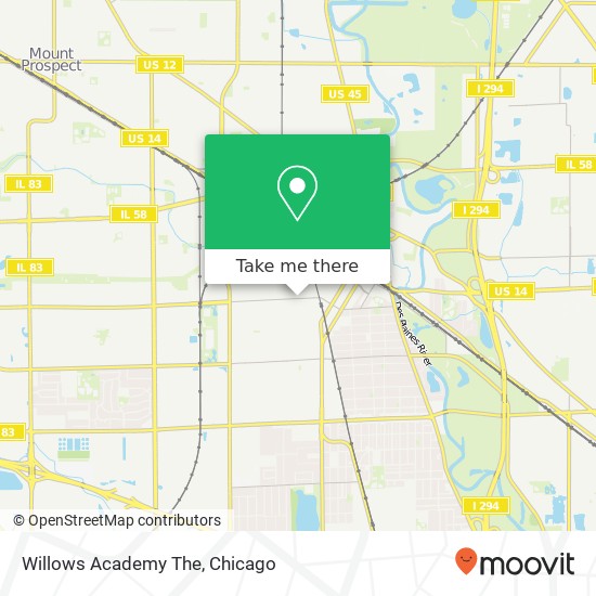 Mapa de Willows Academy The