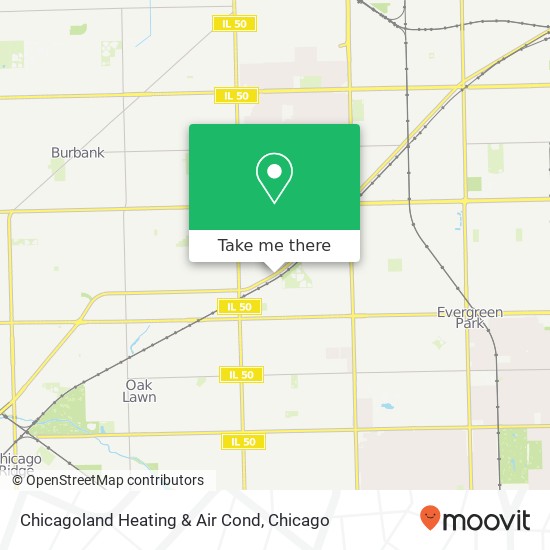 Chicagoland Heating & Air Cond map